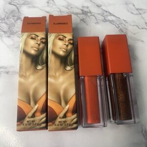 KKW Beauty Sooo Fire‎ Lip Gloss Duo – Flammable & Extinguish LE